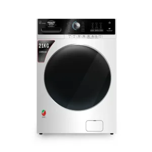 Generaltec 21 Kg Fully Automatic Front Load Washing Machine - Model GWF21KG13RW, 1300 RPM, BLDC Inverter Motor, 22 Programs, Steam Option, Water & Energy Efficient, Delay Start, Child Lock