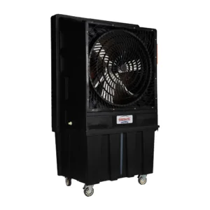 Generaltec Model No. GAC2000RCOM High-performance industrial air cooler in UAE with 18,000 CMB/hr airflow and a 200L water tank, ideal for cooling large spaces up to 2,500 sq. ft. Energy-efficient and perfect for commercial use.