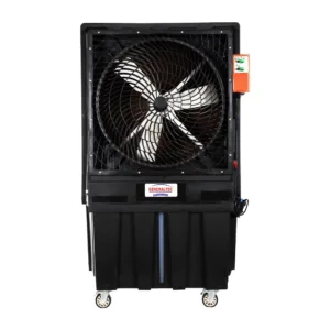 Generaltec Model No. GAC2000RCOM High-performance industrial air cooler in UAE with 18,000 CMB/hr airflow and a 200L water tank, ideal for cooling large spaces up to 2,500 sq. ft. Energy-efficient and perfect for commercial use.