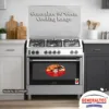 Generaltec GCTR98DFF 90×60 Free Standing Gas Cooker UAE – 5 Burner Cooker with Oven & Gas Safety System
