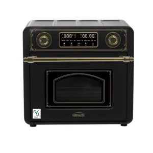 Generaltec 40L Air Fryer Oven with Visible Window – 9 Preset Functions, 18 Present Menus , Big LCD display with 2 knobs control, Double Glass Door, Digital Functions, Turbo Hot Air, Dishwasher-Safe, Healthy Frying - GKA45AFBR