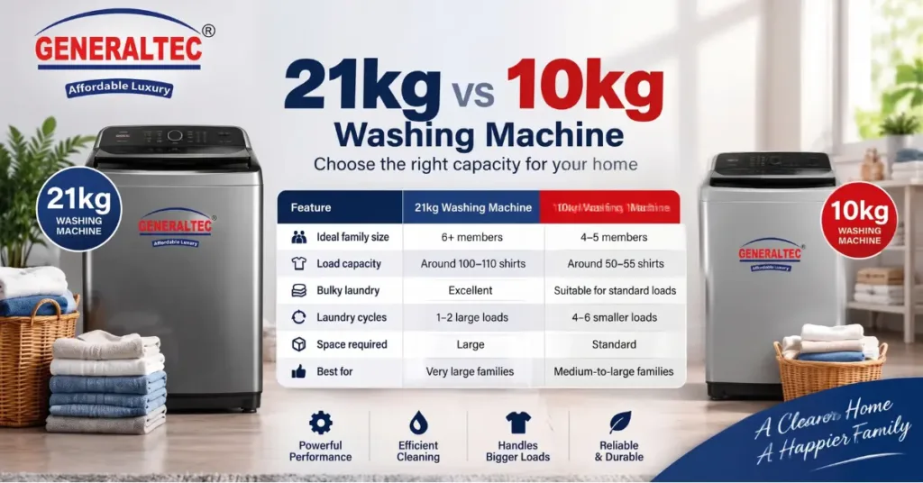 21kg vs 10kg Washing Machine