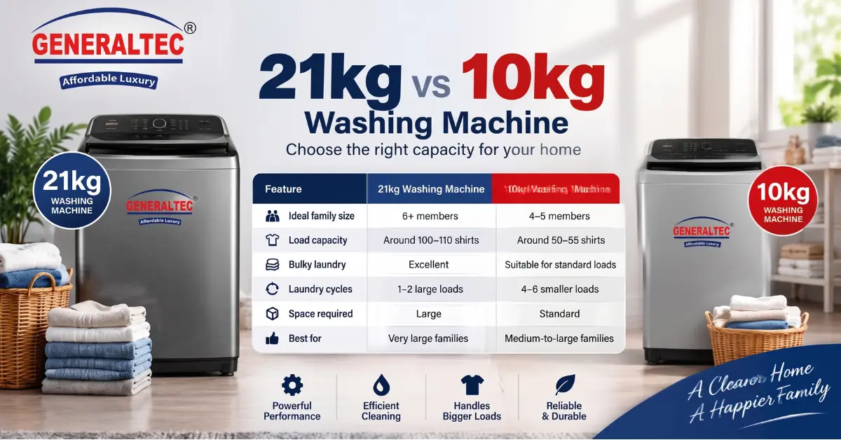 21kg vs 10kg Washing Machine